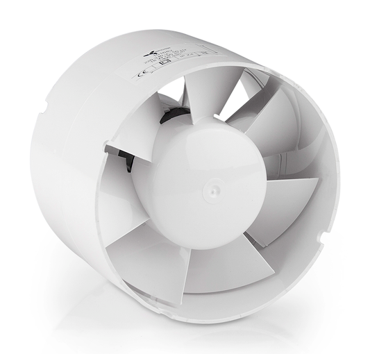  - Ventilution Axiallüfter, 185 m³/h, für 125 mm Rohr, gerader Anschluss -  