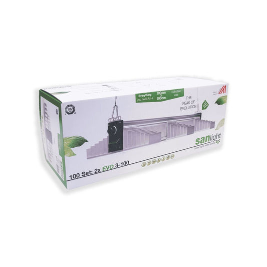  - SANlight EVO LED Set 100 1.5 | Lampenaufhängung | Dimmer und Kabel | 400 Watt | 545 µmol/s -  