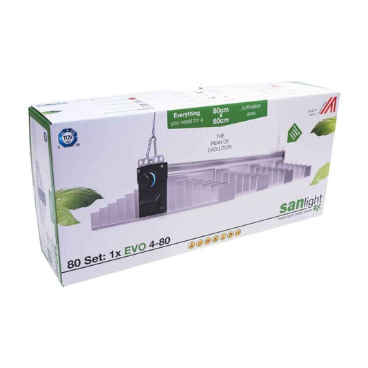  - SANlight EVO LED Set 80 1.5 | Lampenaufhängung | Dimmer und Kabel | 265 Watt | 725 µmol/s -  